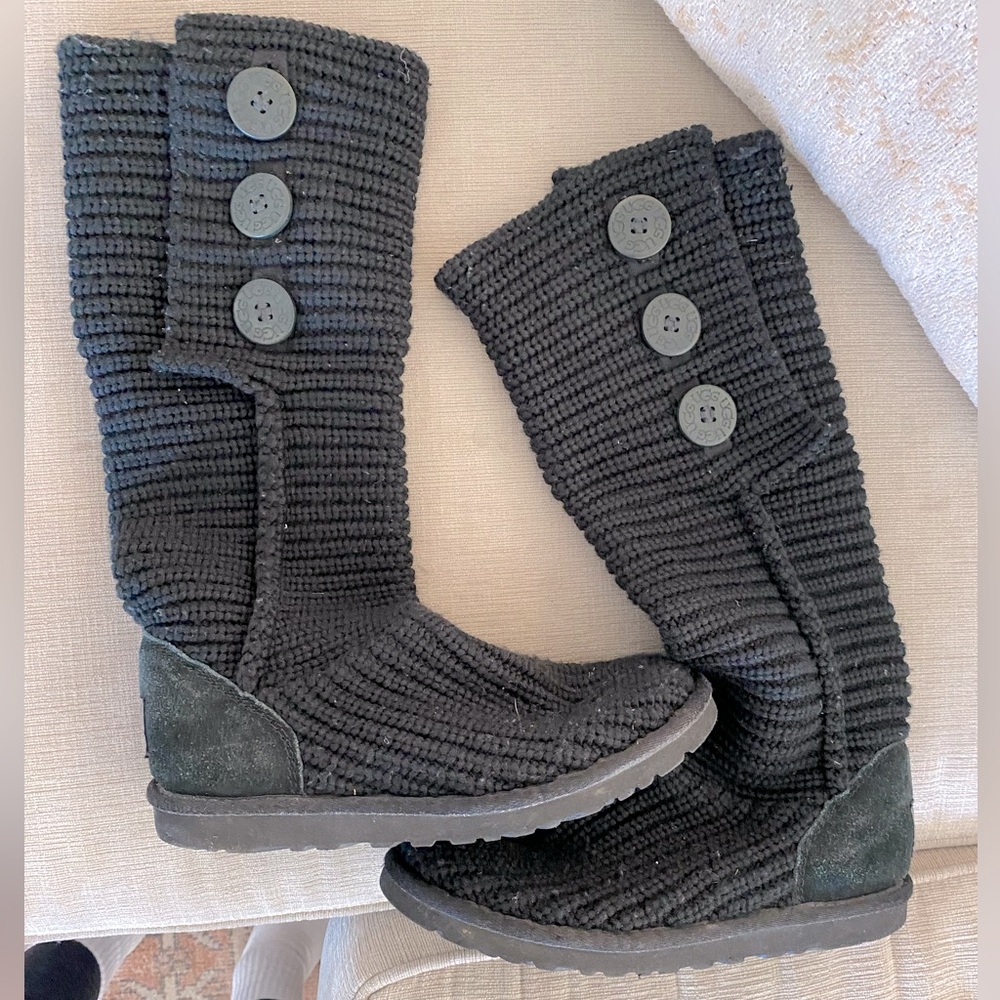 UGG Cardi sweater button boots (size 6)